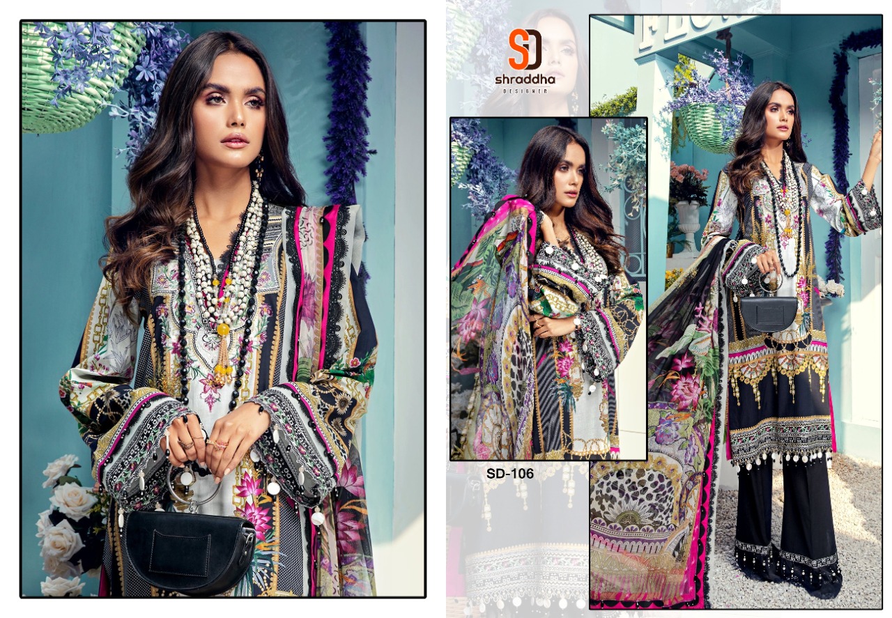 Shraddha Designer Anaya Print Collection Lawn Cotton Print With Embroidery Work Salwar Suits Wholesale Dealer Surat