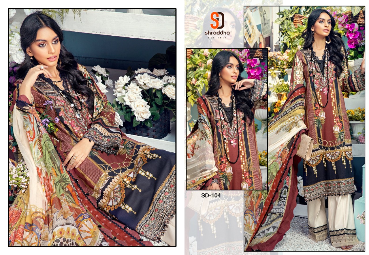 Shraddha Designer Anaya Print Collection Lawn Cotton Print With Embroidery Work Salwar Suits Wholesale Dealer Surat