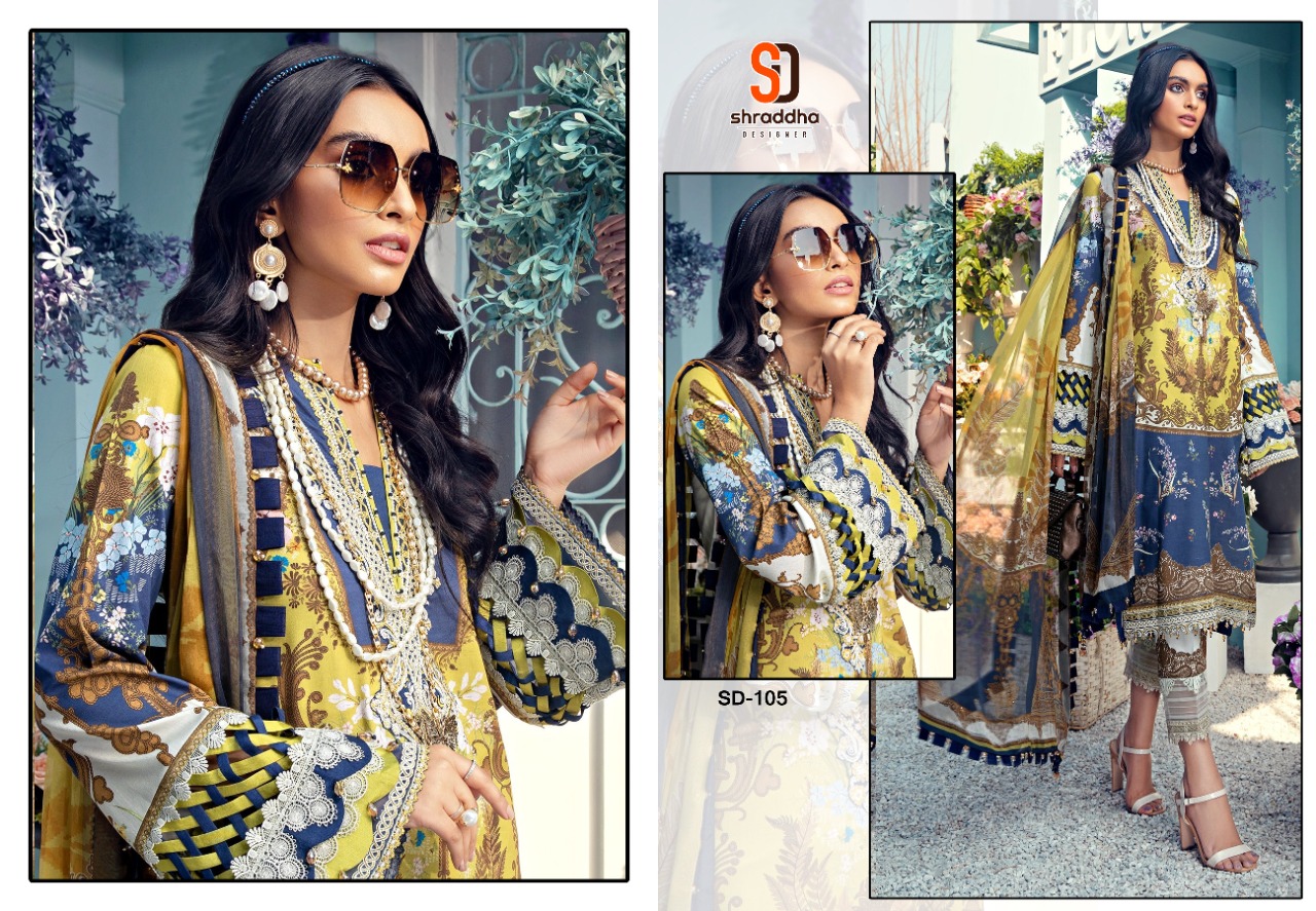Shraddha Designer Anaya Print Collection Lawn Cotton Print With Embroidery Work Salwar Suits Wholesale Dealer Surat