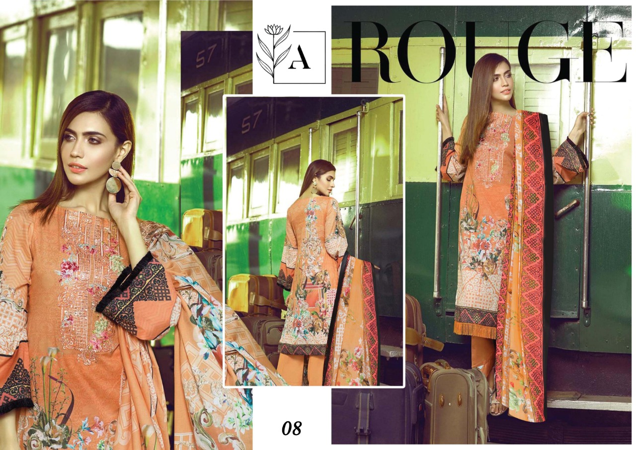 Alizeh Lawn Fabric Lawn With Fancy Designer Print Pakistani Style Dress Material Salwar Kameez Wholesale Dealer Surat