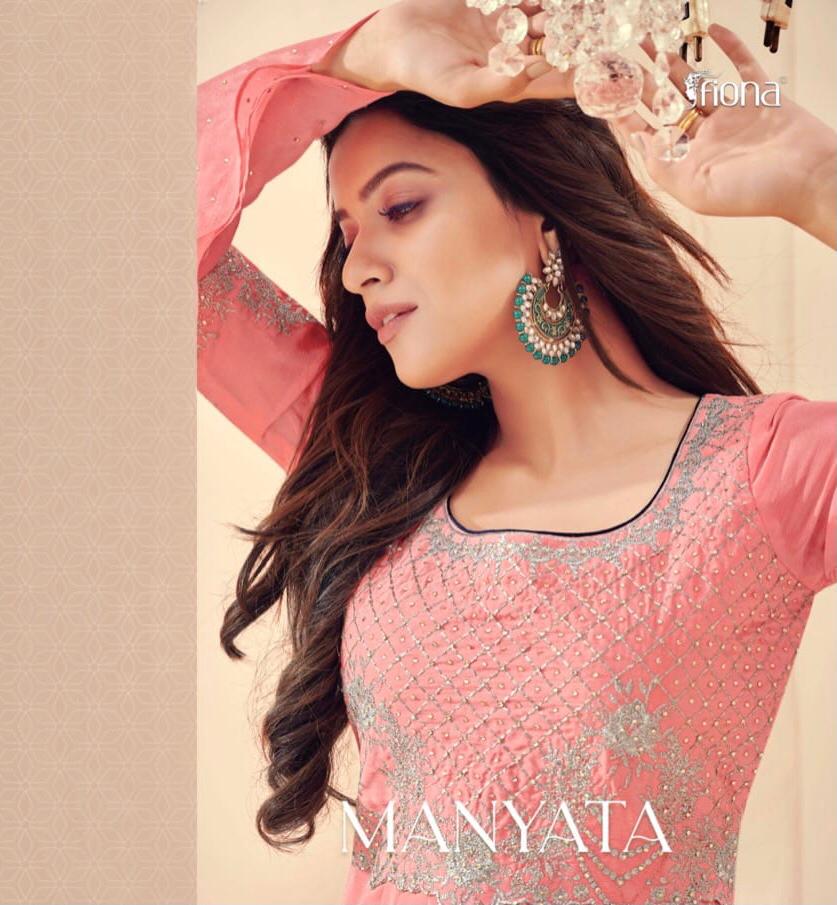 Fiona Manyata Chinnon With Elegant Embroidery Work Fancy Designer Weddig Wear Salwar Kameez Wholesale Dealer Surat