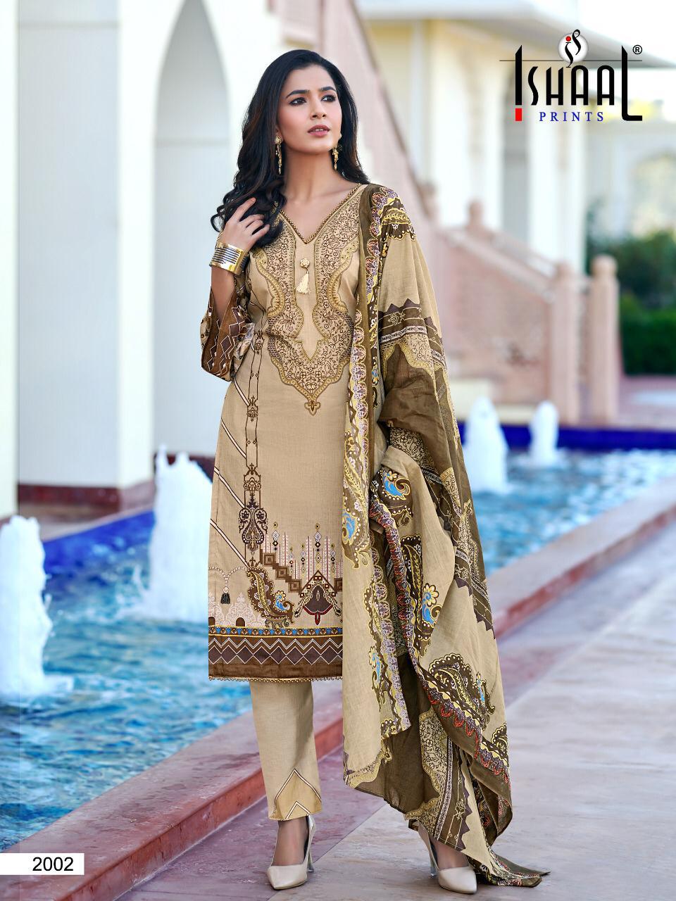Ishaal Prints Gulmohar Combo Vol 2 Pure Lawn Cotton Karachi Style Dress Material Salwar Suits Wholesale Dealer Surat