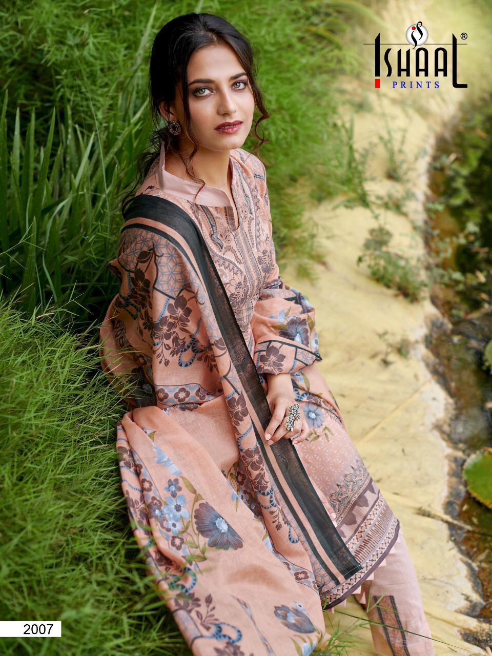 Ishaal Prints Gulmohar Combo Vol 2 Pure Lawn Cotton Karachi Style Dress Material Salwar Suits Wholesale Dealer Surat