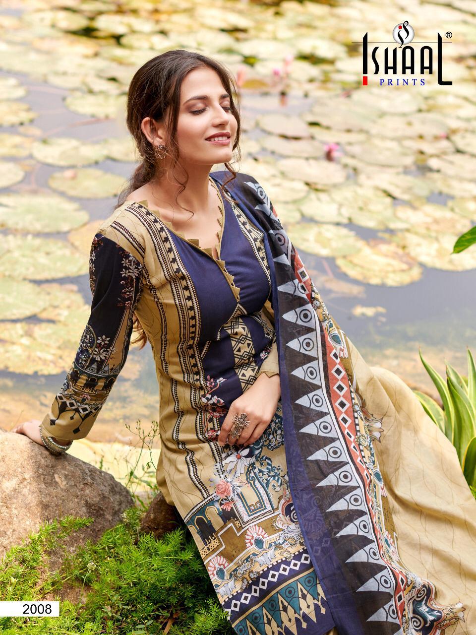 Ishaal Prints Gulmohar Combo Vol 2 Pure Lawn Cotton Karachi Style Dress Material Salwar Suits Wholesale Dealer Surat