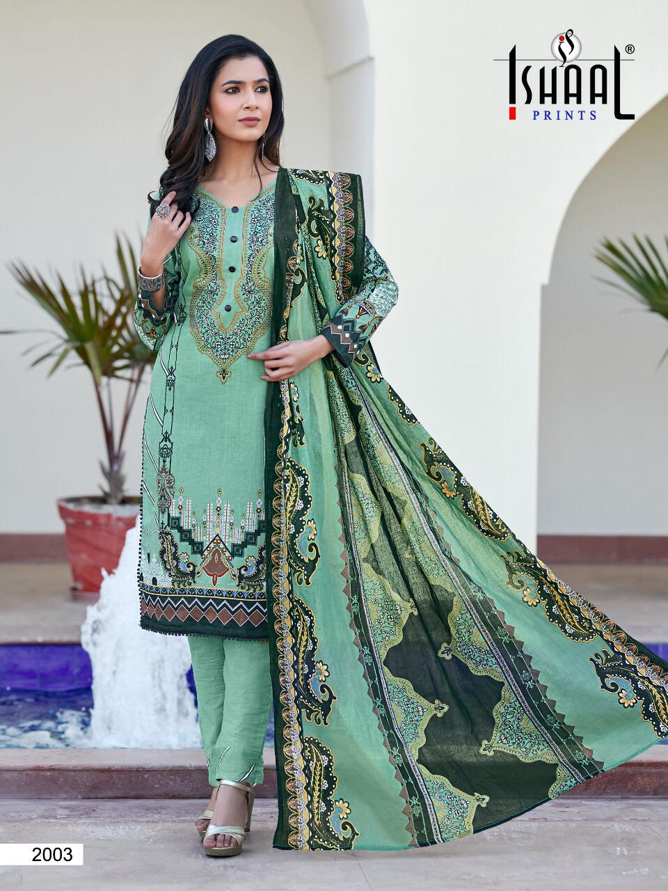 Ishaal Prints Gulmohar Combo Vol 2 Pure Lawn Cotton Karachi Style Dress Material Salwar Suits Wholesale Dealer Surat