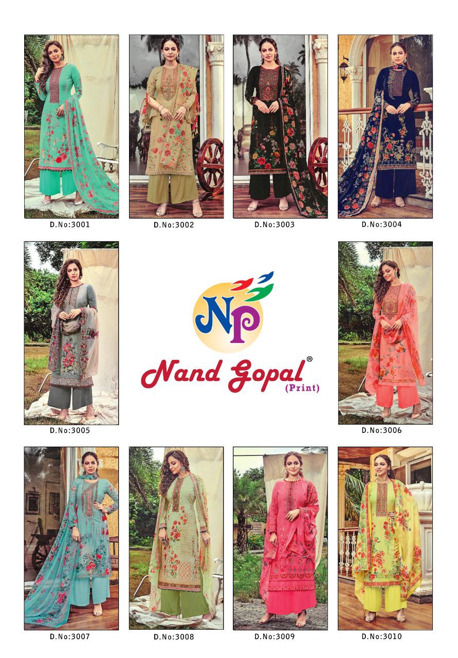 Nand Gopal Supriya Vol 3 Heavy Pure Cotton With Karachi Print Dress Material Salwar Suits Wholesale Dealer Surat