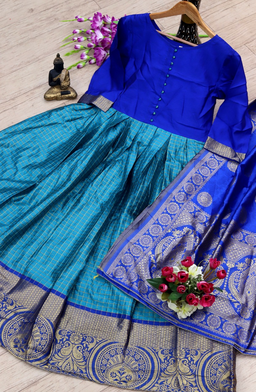 Rahul Nx Kulfi Vol 2 Banarasi Silk Jacquard Long Gown Style Party Wear Ready Made Kurtis Wholesale Dealer Surat