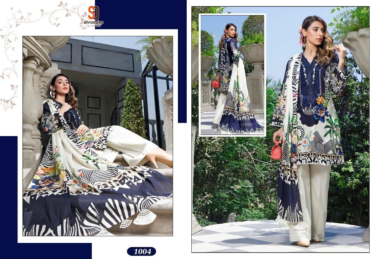 Shraddha Designer Mahgul Vol 2 Lawn Cotton Print With Embroidery Work Pakistani Style Salwar Kameez Wholesale Dealer Surat