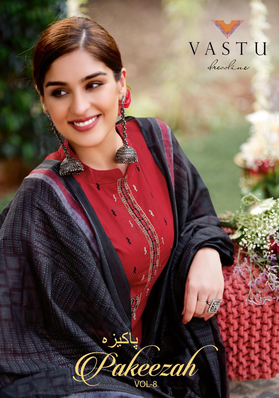 Vastu Tex Pakeezah Vol 8 Lawn Cotton Print With Exclusive Work Wedding Wear Salwar Suit Wholesale Dealer Surat