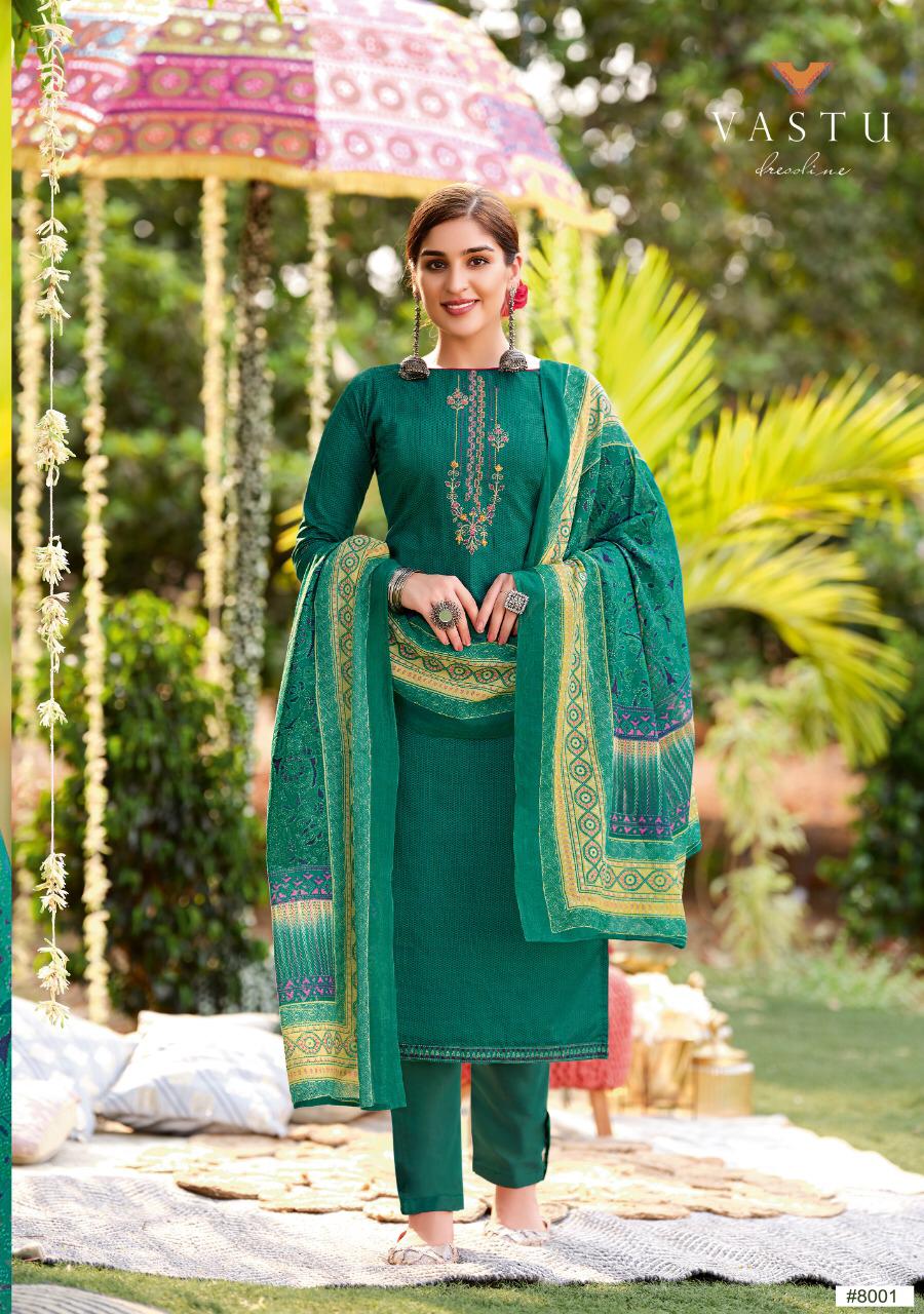 Vastu Tex Pakeezah Vol 8 Lawn Cotton Print With Exclusive Work Wedding Wear Salwar Suit Wholesale Dealer Surat