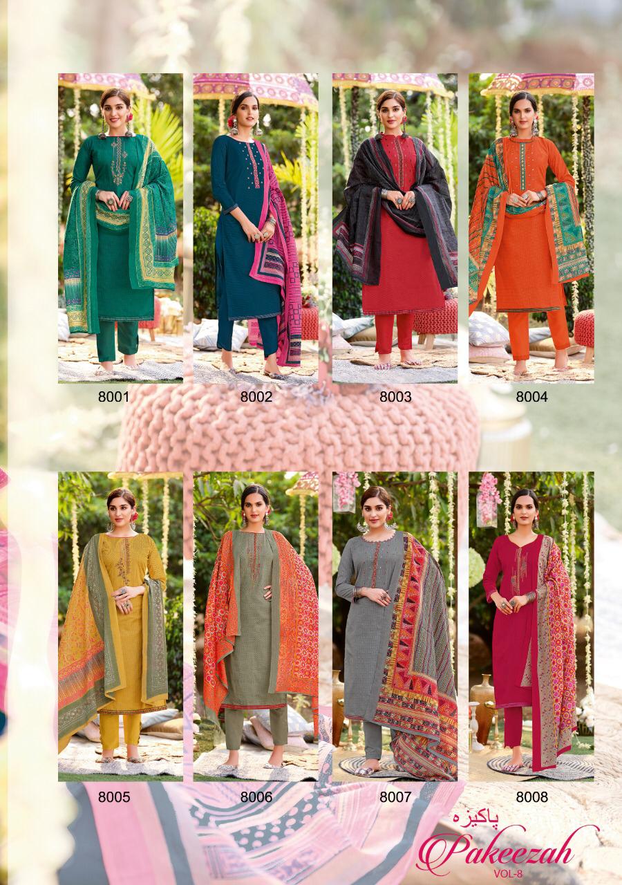 Vastu Tex Pakeezah Vol 8 Lawn Cotton Print With Exclusive Work Wedding Wear Salwar Suit Wholesale Dealer Surat
