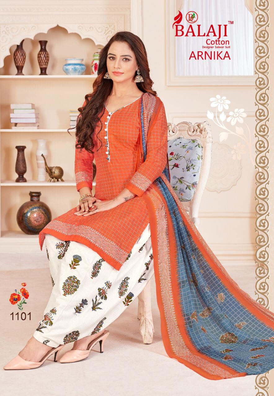 Balaji Cotton Arnika Vol 11 Pure Cotton Fancy Print Patiyala Style Dress Material Salwar Suits Wholesale Dealer Surat
