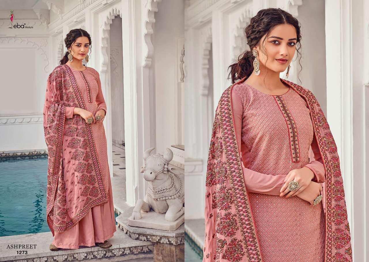 Eba Lifestyle Ashpreet Vol 3 Fox Georgette With Heavy Embroidery Work Pakistani Style Salwar Kameez Wholesale Dealer Surat