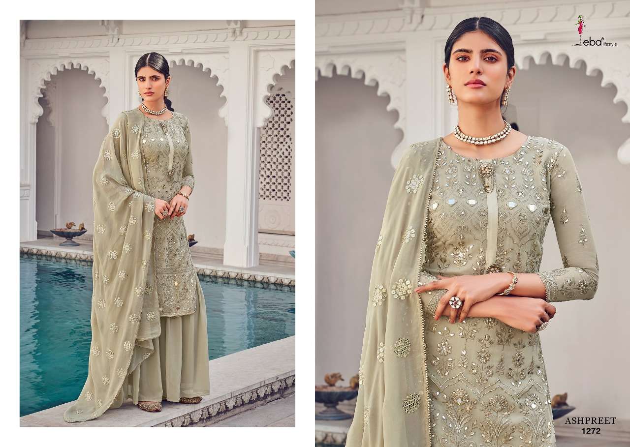 Eba Lifestyle Ashpreet Vol 3 Fox Georgette With Heavy Embroidery Work Pakistani Style Salwar Kameez Wholesale Dealer Surat