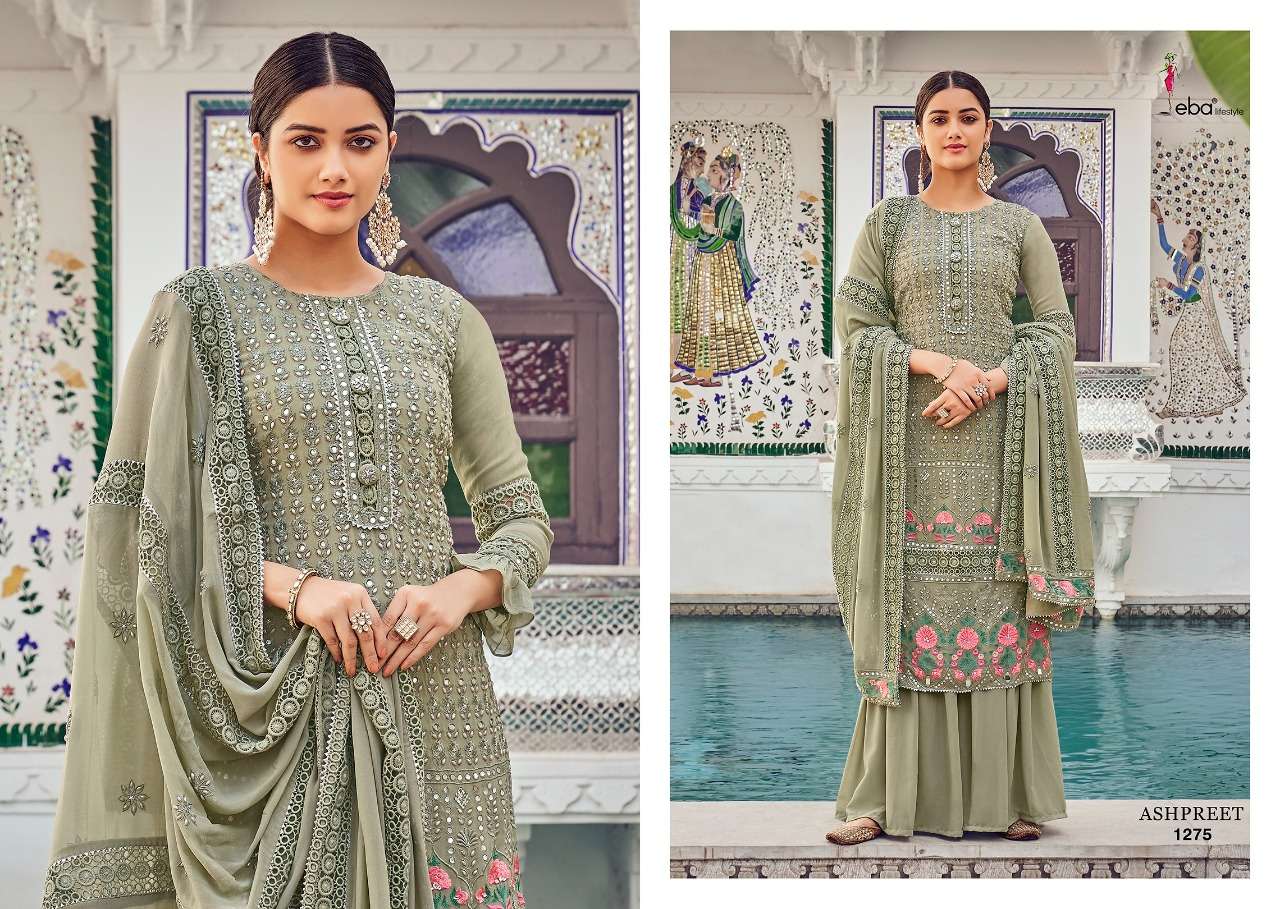 Eba Lifestyle Ashpreet Vol 3 Fox Georgette With Heavy Embroidery Work Pakistani Style Salwar Kameez Wholesale Dealer Surat