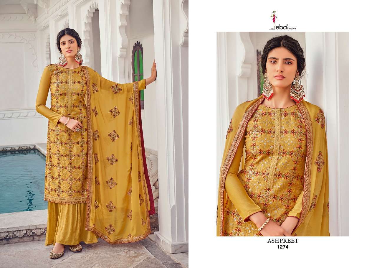 Eba Lifestyle Ashpreet Vol 3 Fox Georgette With Heavy Embroidery Work Pakistani Style Salwar Kameez Wholesale Dealer Surat