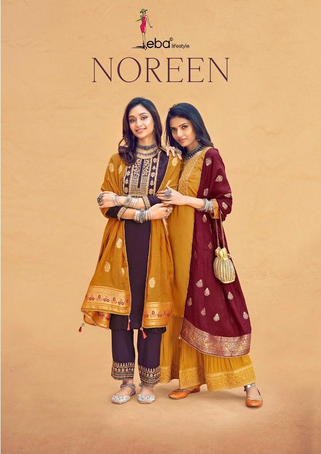 Eba Lifestyle Noreen Pure Viscose Silk With Fancy Embroidery Work Dress Material Salwar Suits Wholesale Dealer Surat