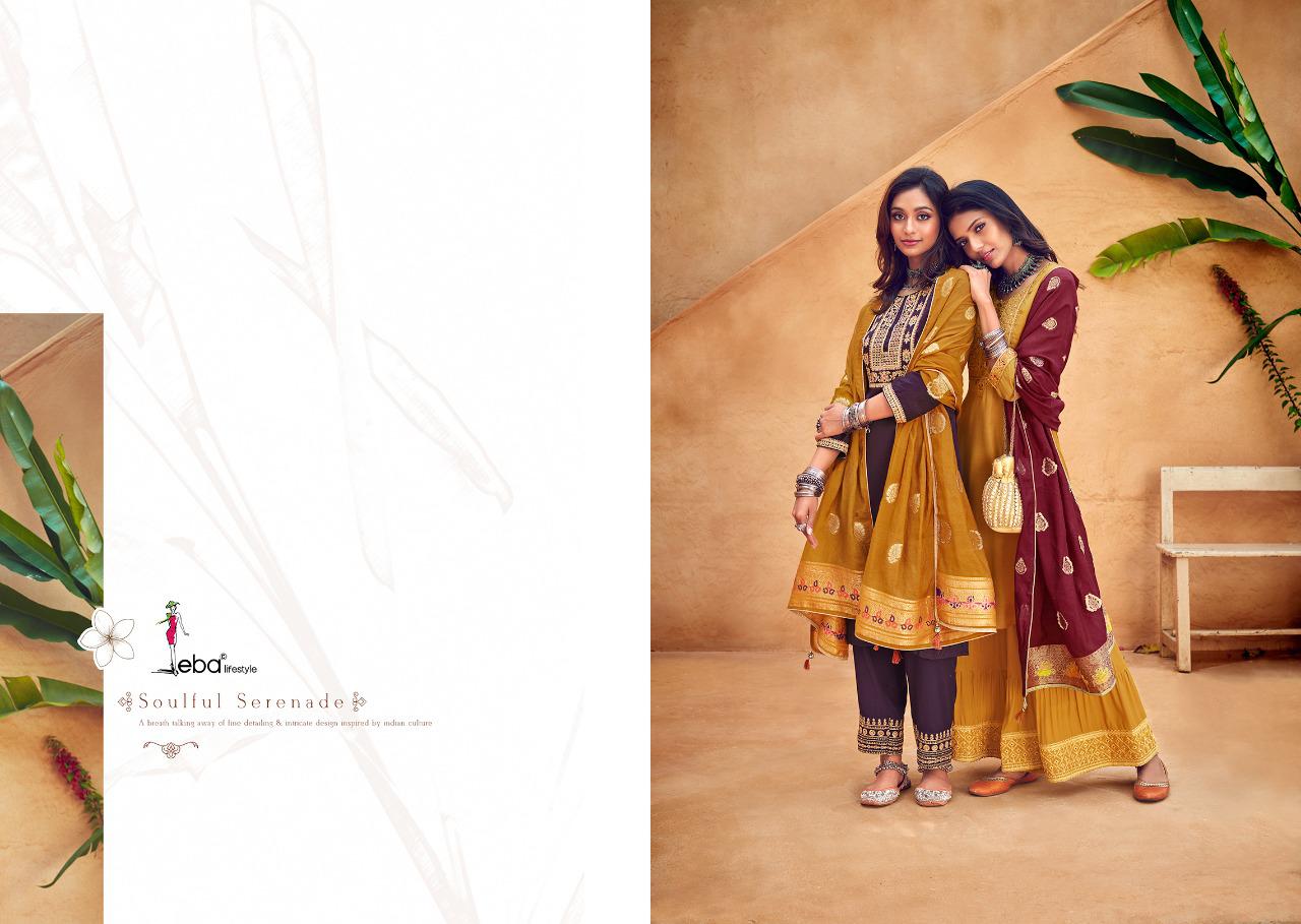 Eba Lifestyle Noreen Pure Viscose Silk With Fancy Embroidery Work Dress Material Salwar Suits Wholesale Dealer Surat