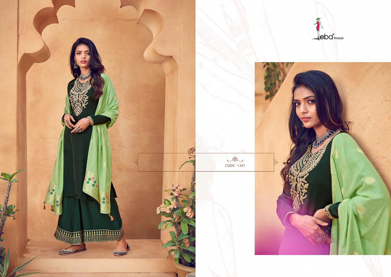 Eba Lifestyle Noreen Pure Viscose Silk With Fancy Embroidery Work Dress Material Salwar Suits Wholesale Dealer Surat