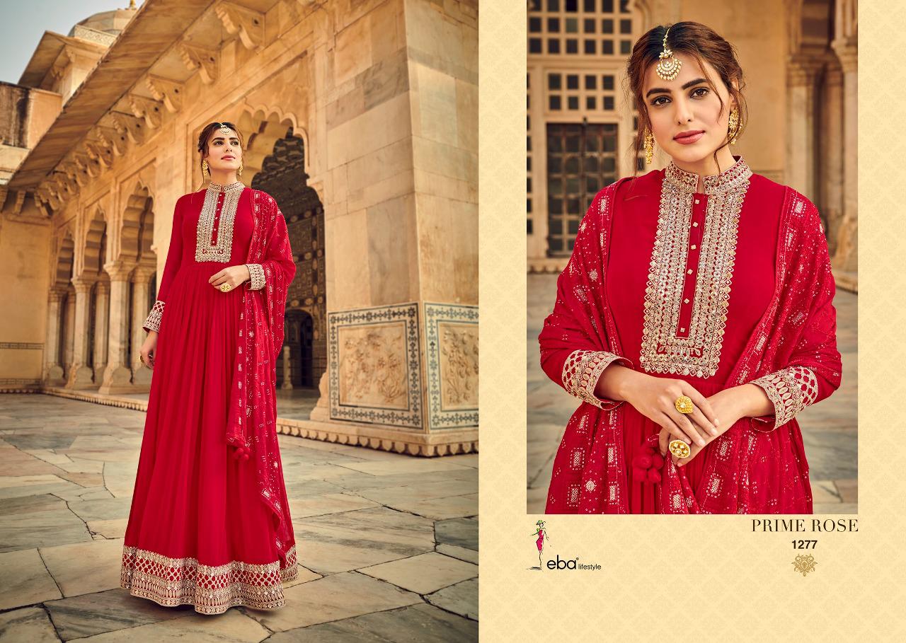 Eba Lifestyle Prime Rose Vol 2 Pure Georgette With Heavy Embroidery Work Pakistani Style Salwar Suits Wholesale Dealer Surat