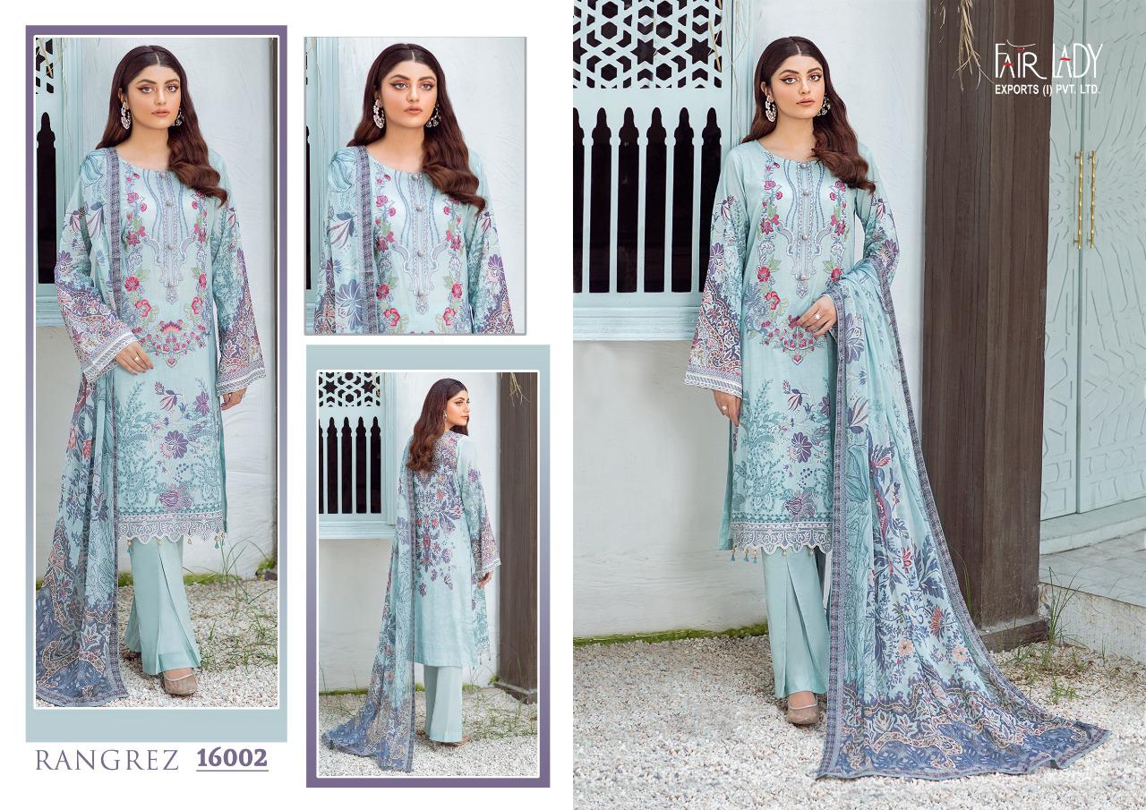 Fairlady Ramsha Rangrez Pure Cotton With Digital Print And Heavy Embroidery Work Dress Material Salwar Suit Wholesale Dealer Surat