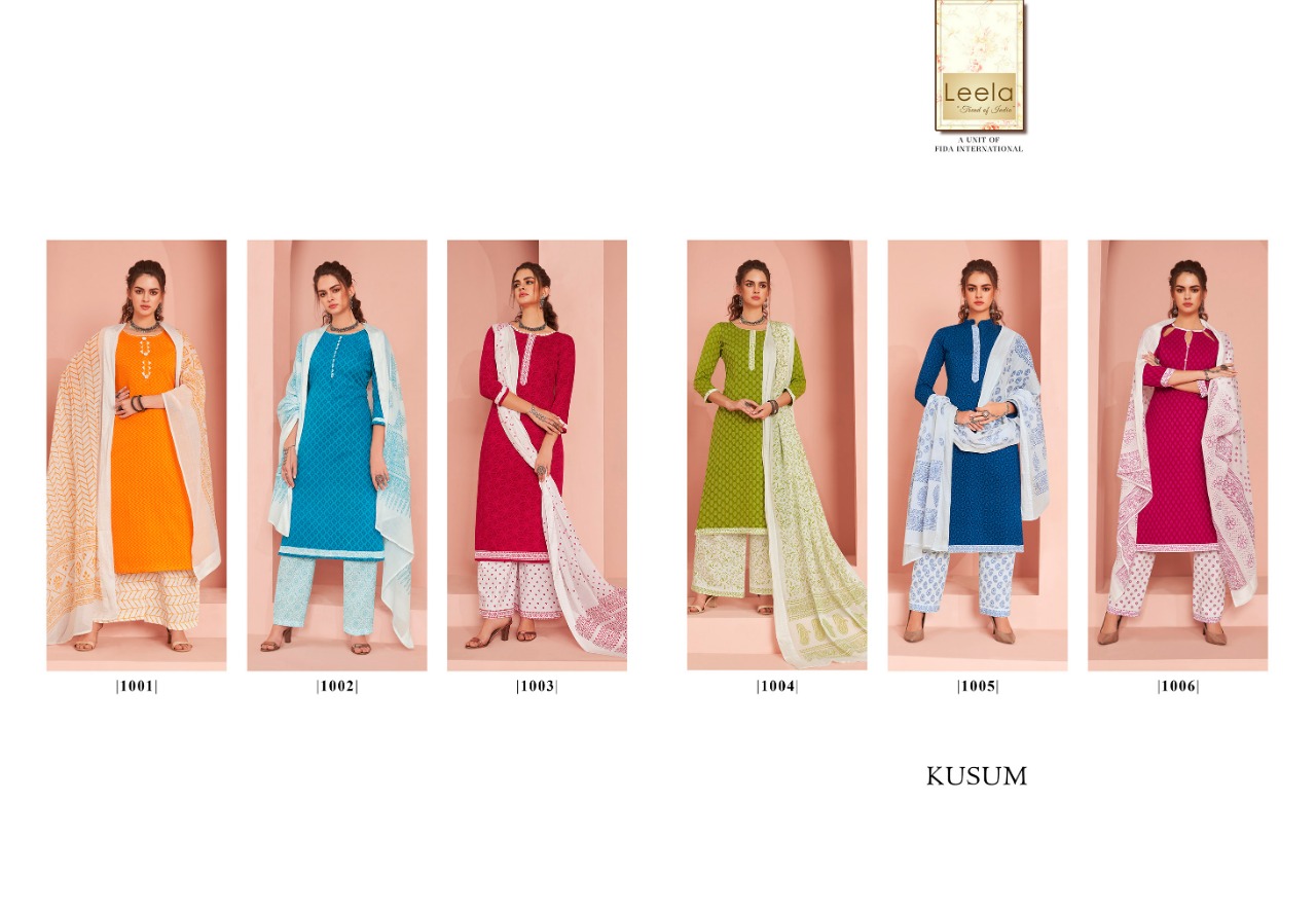 Leela Kusum Cambric Cotton Hand Print Fancy Trending Wear Dress Material Salwar Suits Wholesale Dealer Surat