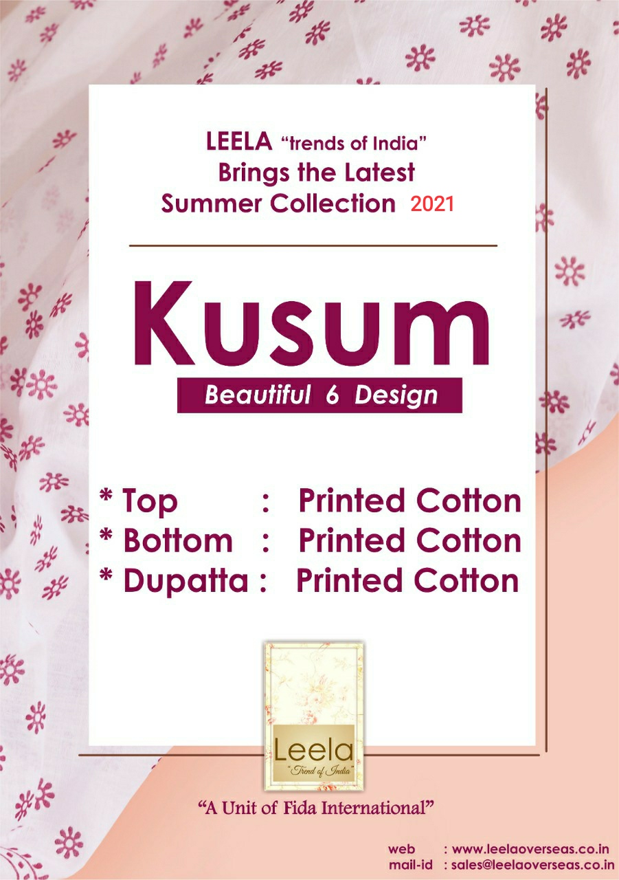 Leela Kusum Cambric Cotton Hand Print Fancy Trending Wear Dress Material Salwar Suits Wholesale Dealer Surat