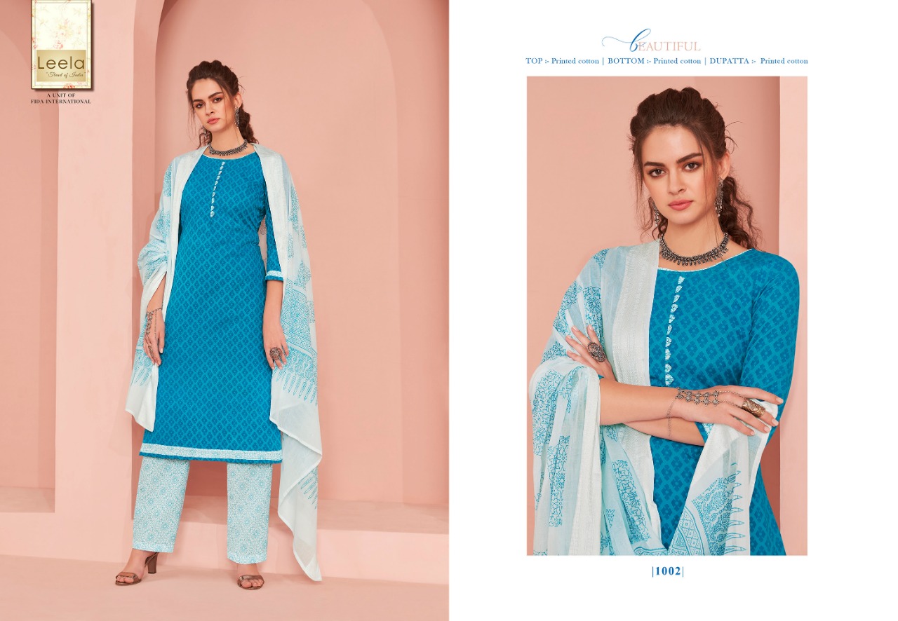 Leela Kusum Cambric Cotton Hand Print Fancy Trending Wear Dress Material Salwar Suits Wholesale Dealer Surat