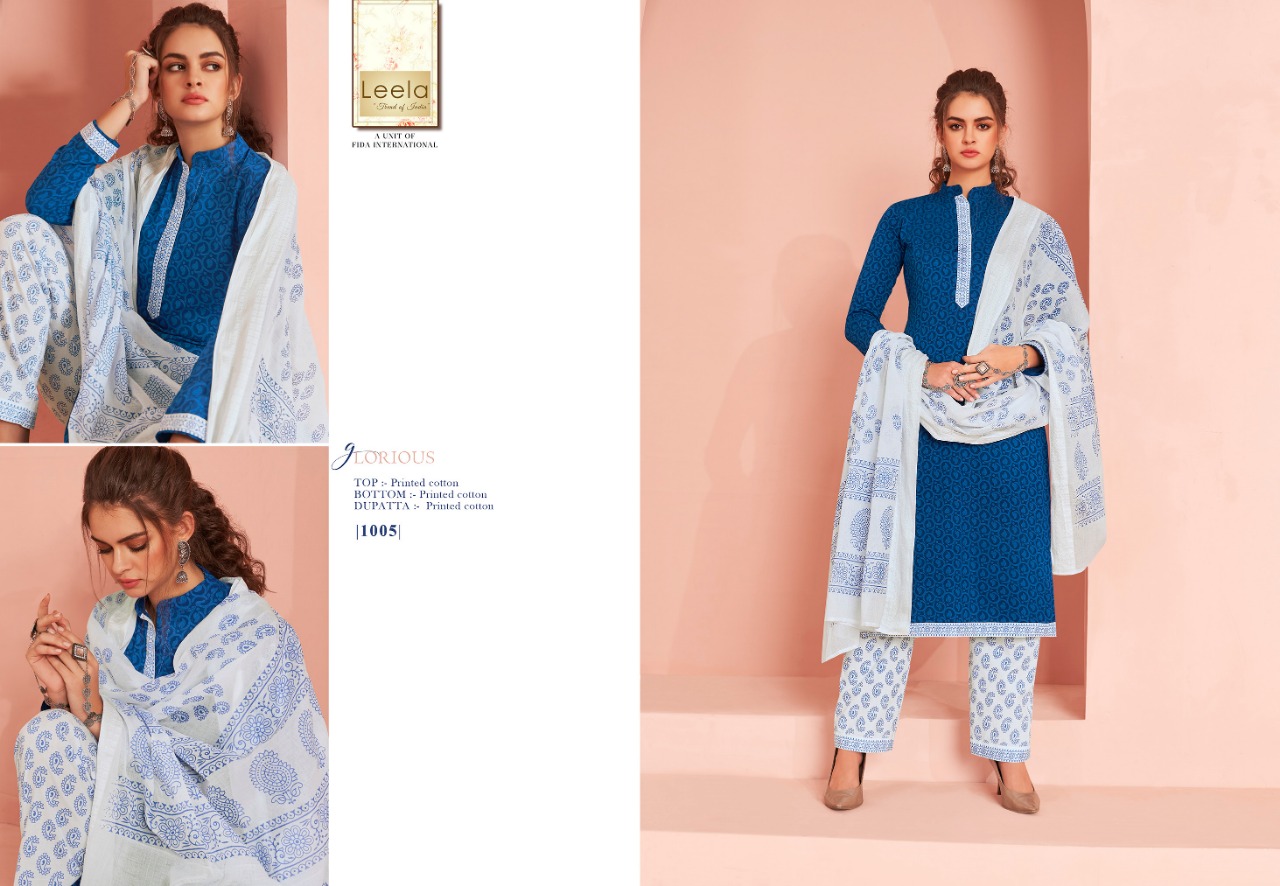 Leela Kusum Cambric Cotton Hand Print Fancy Trending Wear Dress Material Salwar Suits Wholesale Dealer Surat