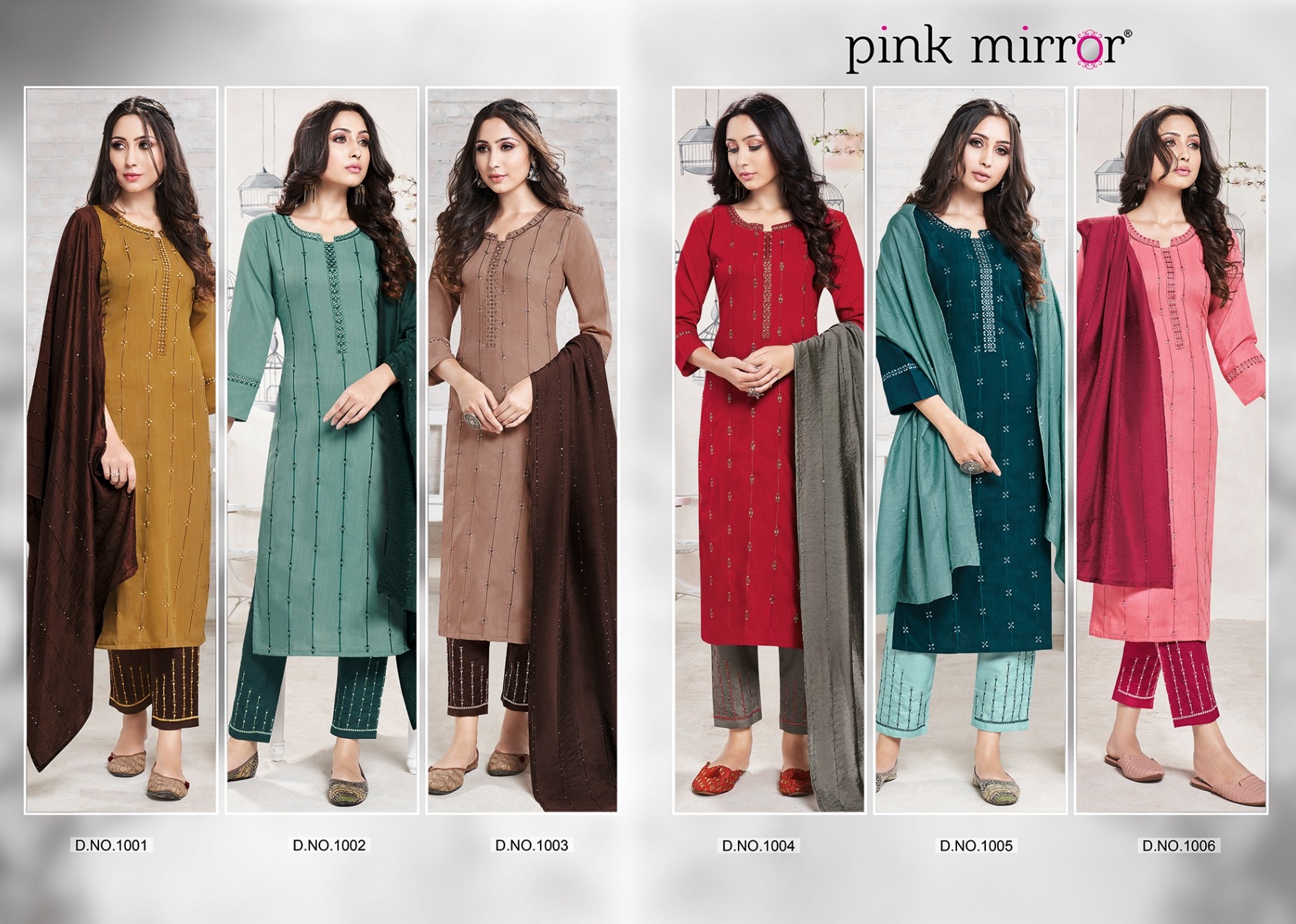 Pink Mirror Couture Viscose With Sequence Embroidery Work Ready Fancy Wear Kurti Wholesale Dealer Surat