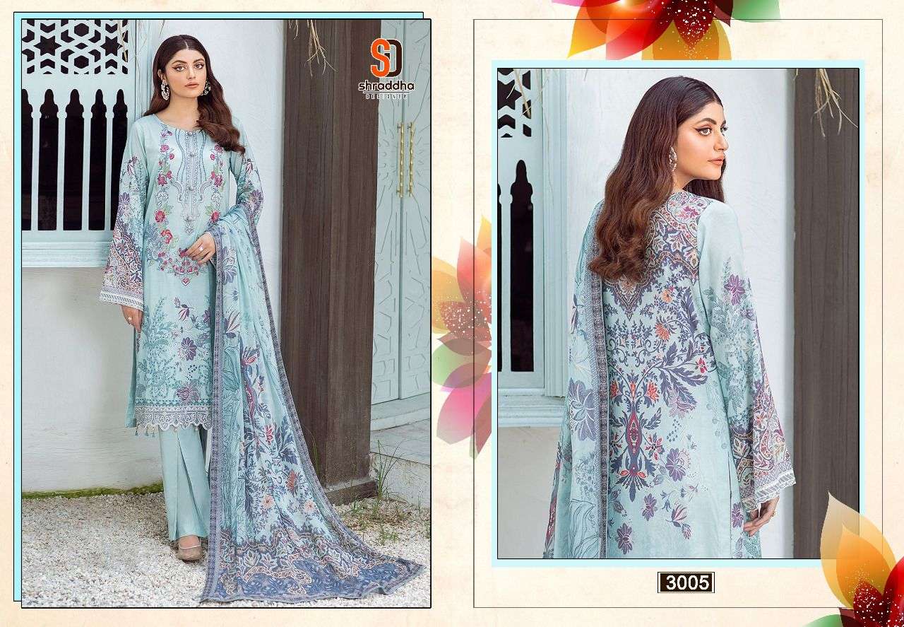 Shraddha Designer Marjjan Vol 3 Lawn Cotton Printed With Heavy Embroidery Dress Material Salwar Suit Wholesale Dealer Surat