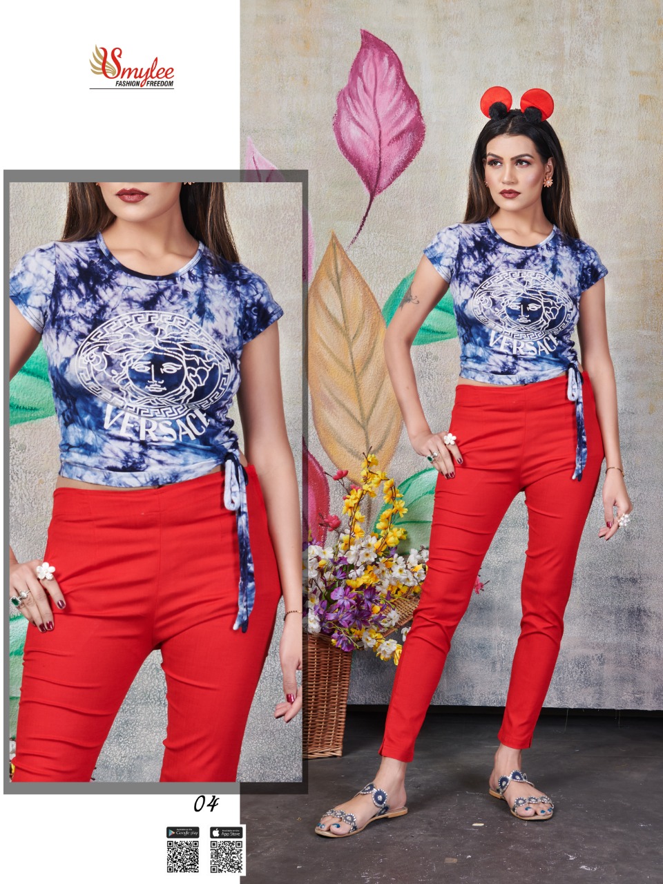 Smylee Fashion La Bella Heavy Starchable Slub Fabric Readymade Colourful Pant Collection Wholesale Dealer Surat