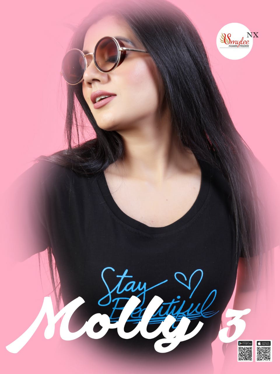 Smylee Fashion Molly Vol 3 24 Count Sinker Hosiery With Print Readymade Readymade Short Top Wholesale Dealer Surat
