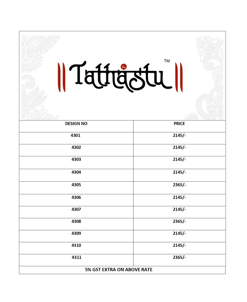 Tathastu 4300 Series Silk Fabric Fancy Party Wear Saree
