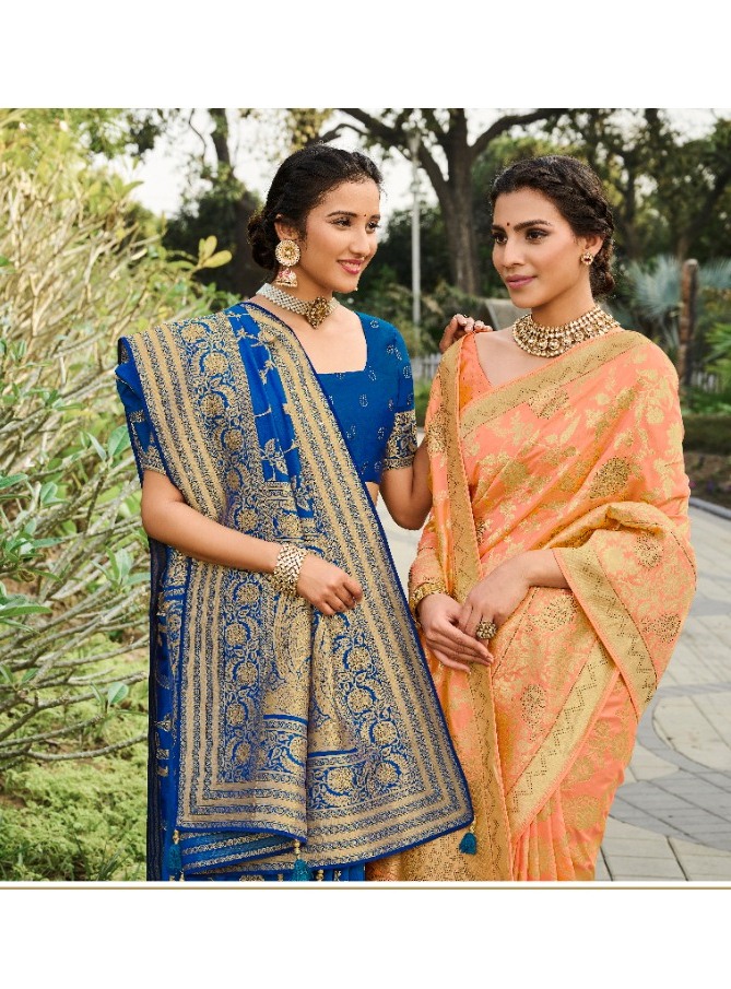 Tathastu 4300 Series Silk Fabric Fancy Party Wear Saree