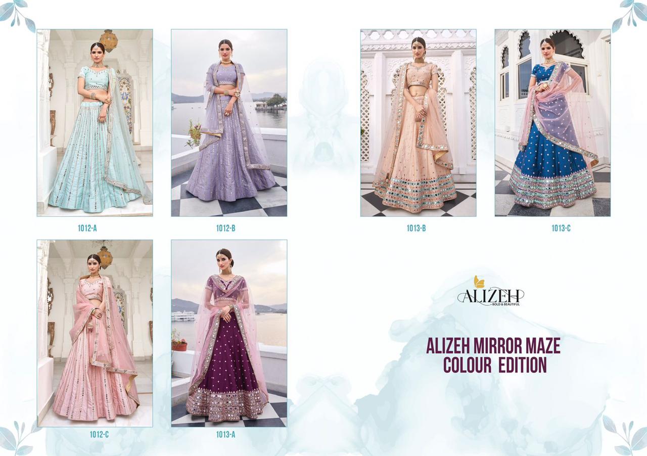 Alizeh Mirror Maze Colour Edition Silk Lehenga Online Wholesaler Surat