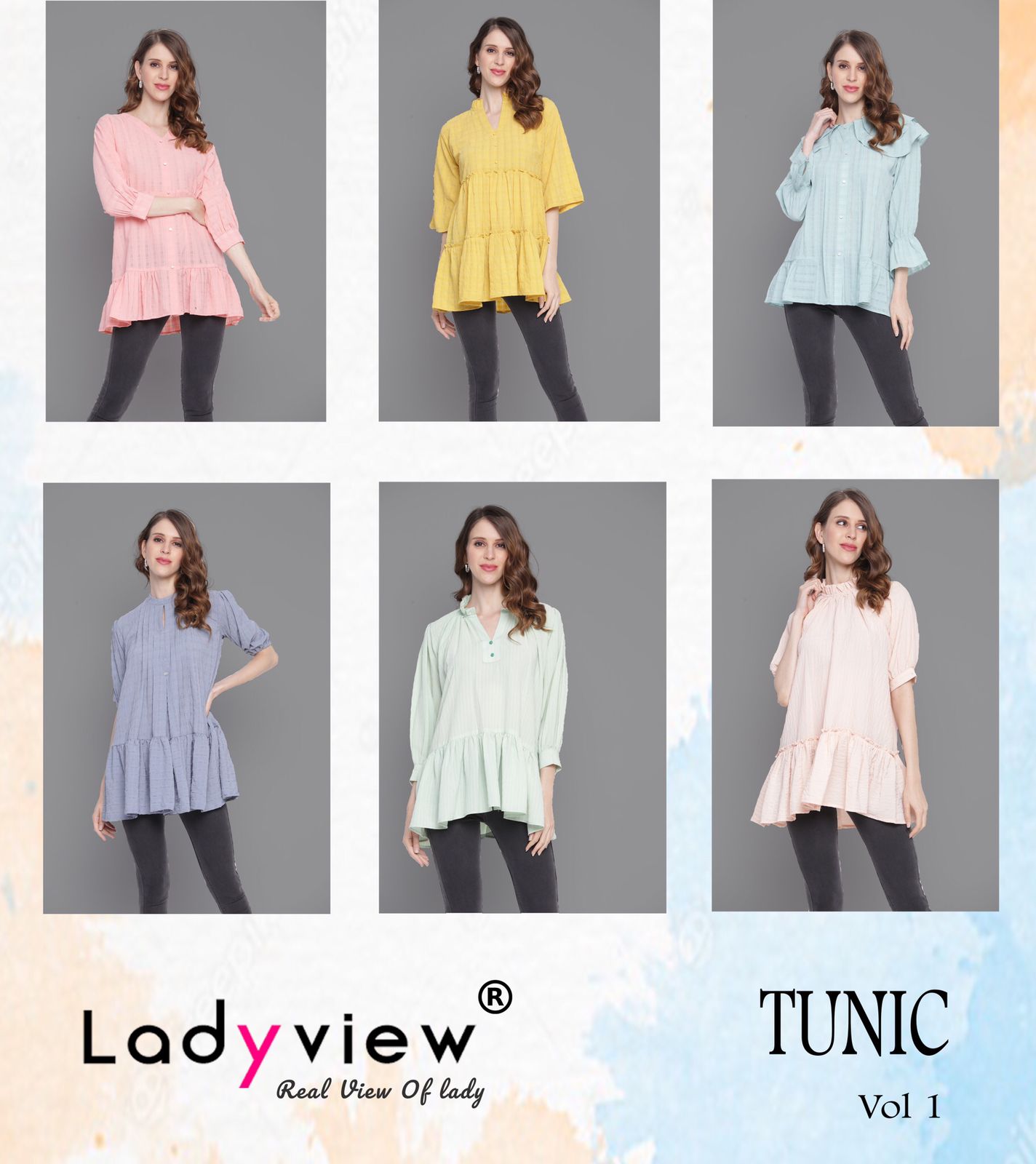 Ladyview Tunic Vol 1 Georgette Short Top Best Online Wholesaler Surat