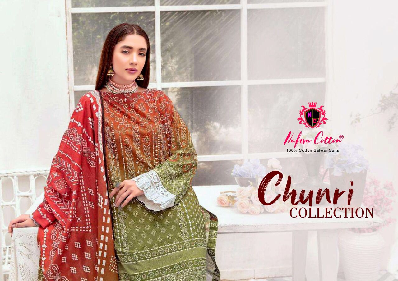 Nafisa Cotton Chunri Collection Cotton Suit Online Wholesaler Surat