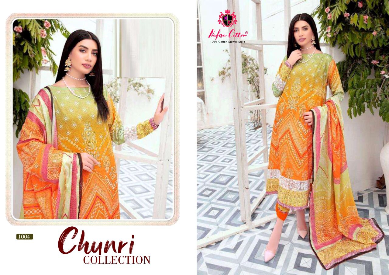 Nafisa Cotton Chunri Collection Cotton Suit Online Wholesaler Surat