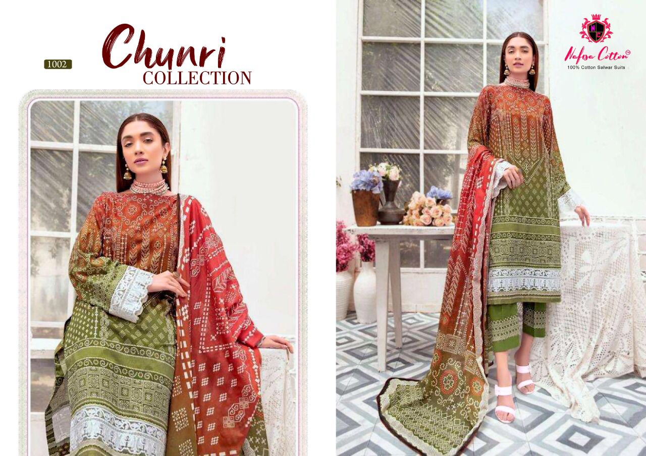 Nafisa Cotton Chunri Collection Cotton Suit Online Wholesaler Surat