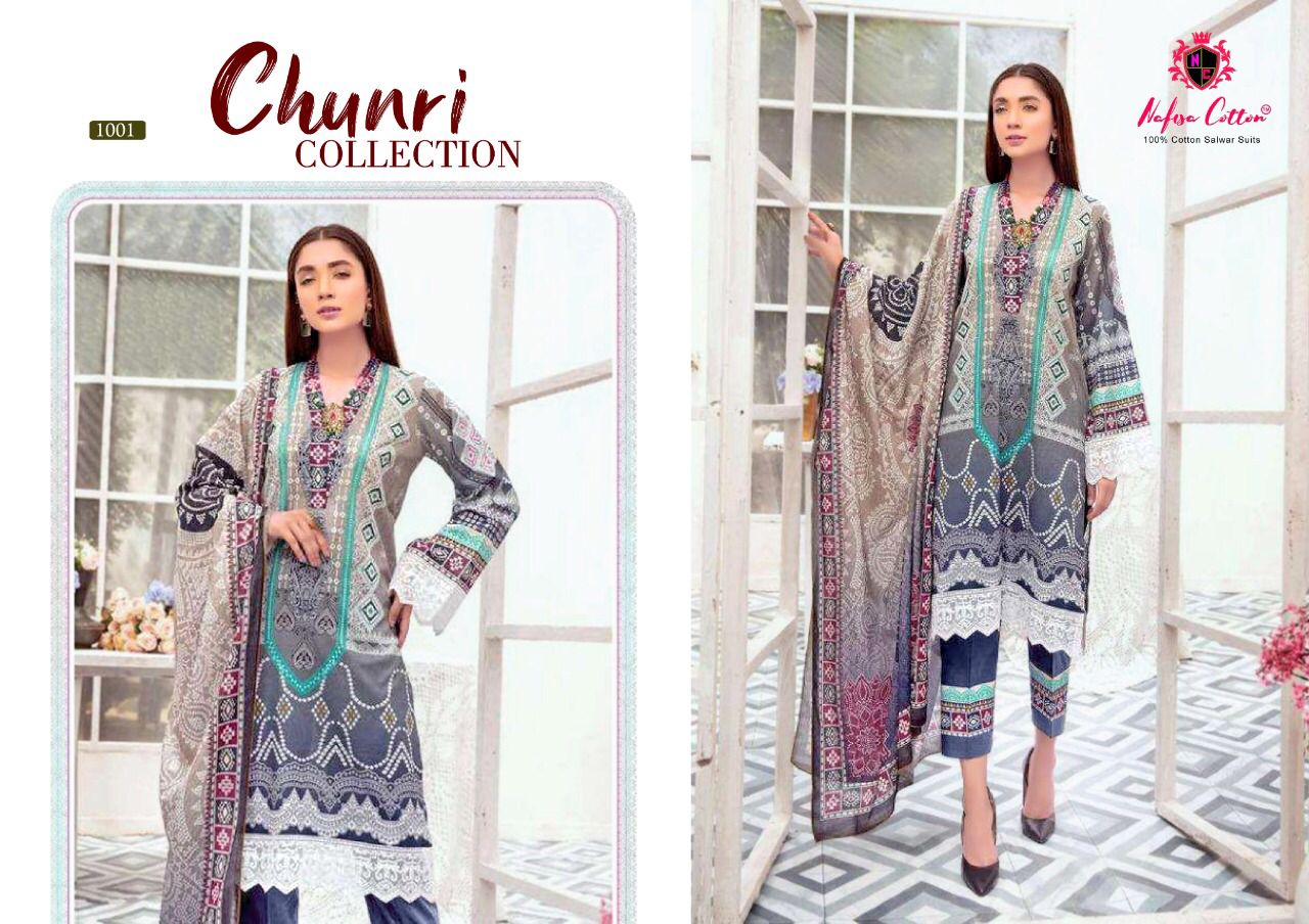 Nafisa Cotton Chunri Collection Cotton Suit Online Wholesaler Surat
