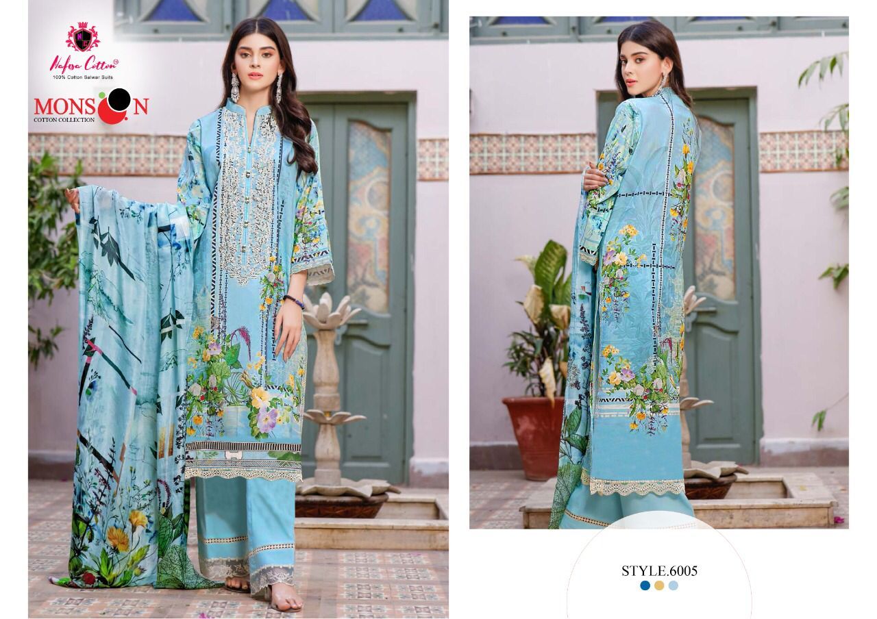 Nafisa Cotton Monsoon Vol 6 Cotton Print Salwar Suits Wholesaler Surat