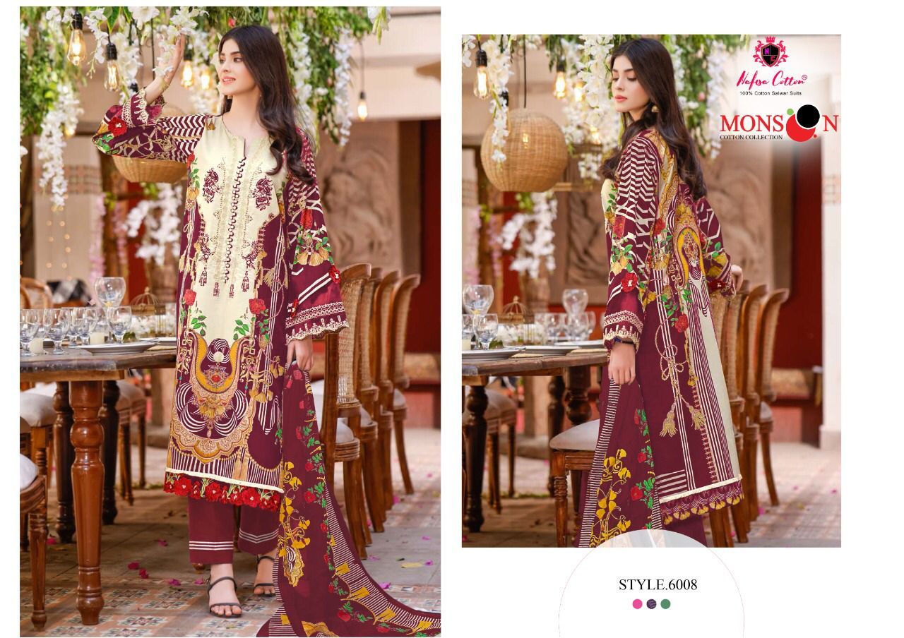 Nafisa Cotton Monsoon Vol 6 Cotton Print Salwar Suits Wholesaler Surat