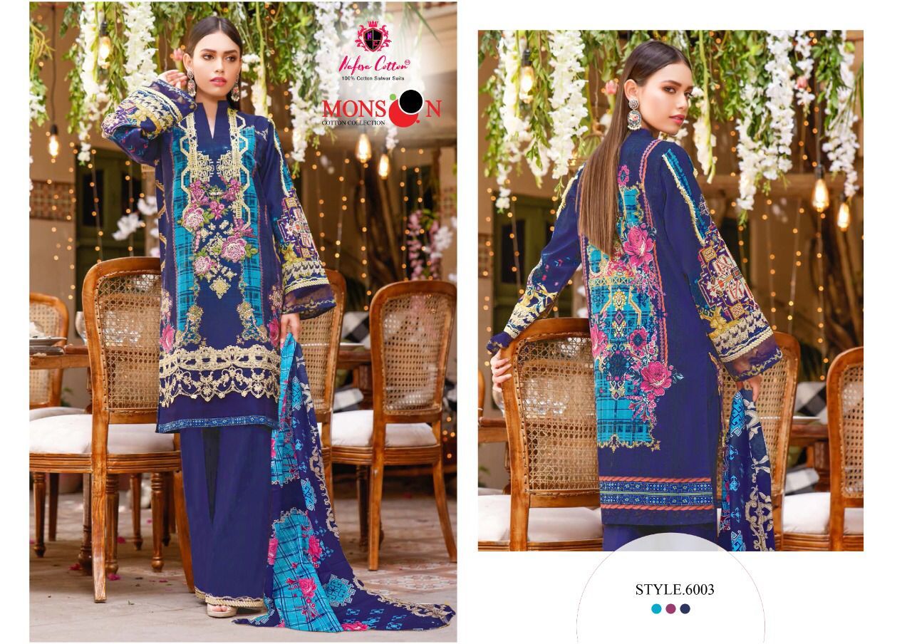 Nafisa Cotton Monsoon Vol 6 Cotton Print Salwar Suits Wholesaler Surat