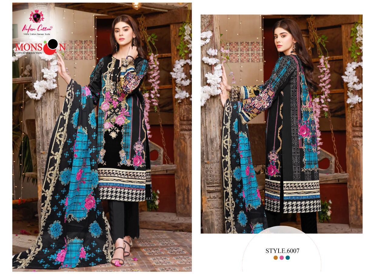 Nafisa Cotton Monsoon Vol 6 Cotton Print Salwar Suits Wholesaler Surat