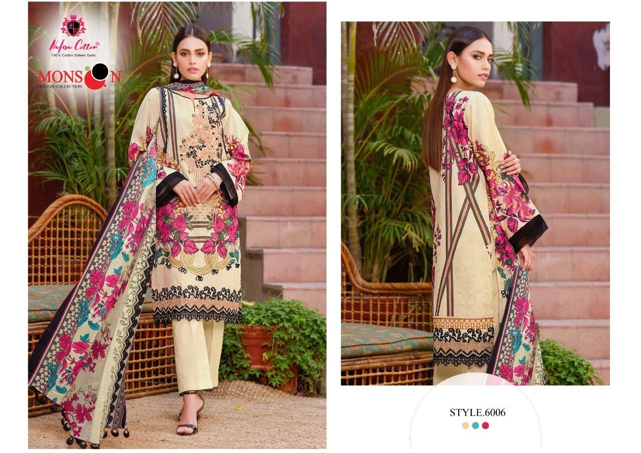 Nafisa Cotton Monsoon Vol 6 Cotton Print Salwar Suits Wholesaler Surat