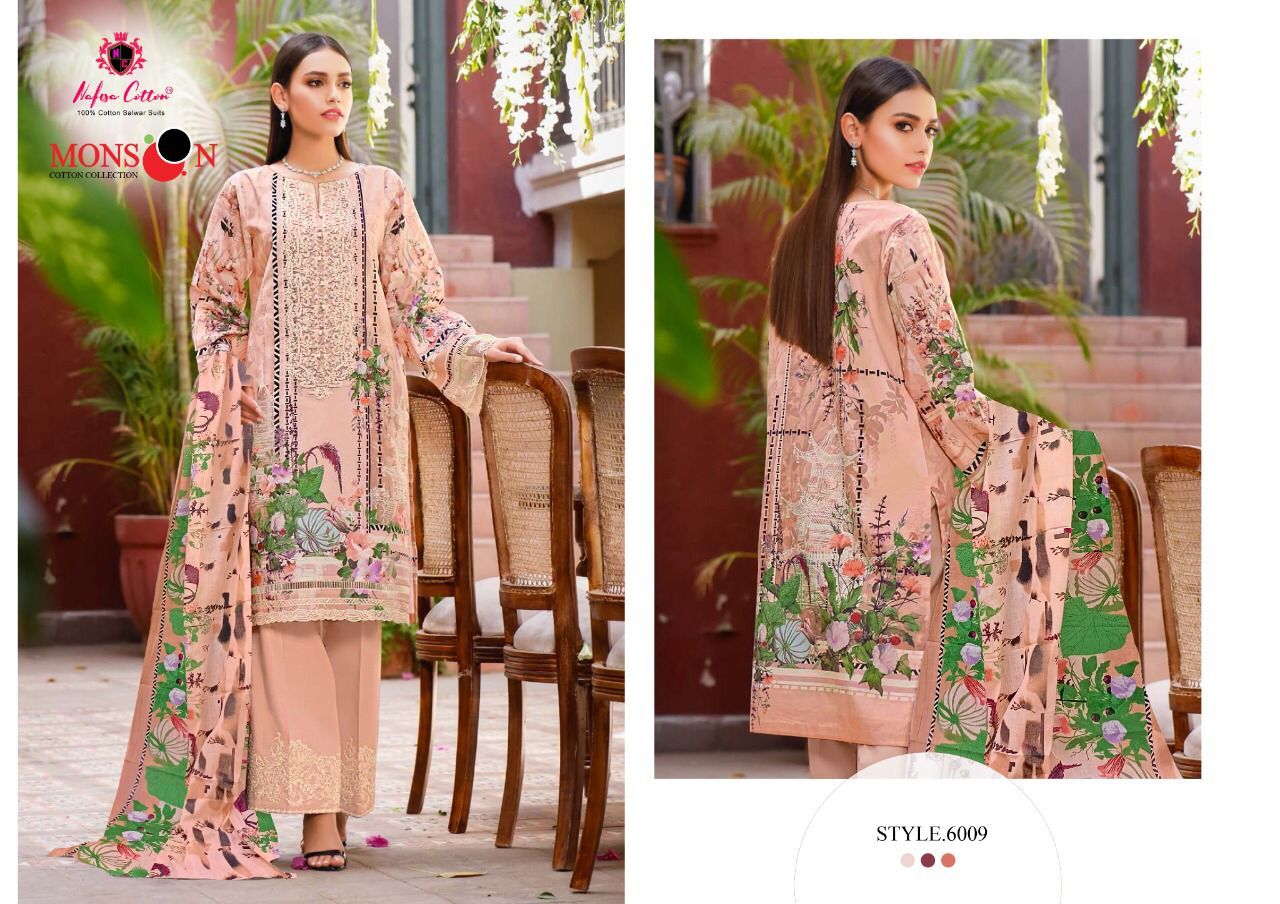 Nafisa Cotton Monsoon Vol 6 Cotton Print Salwar Suits Wholesaler Surat