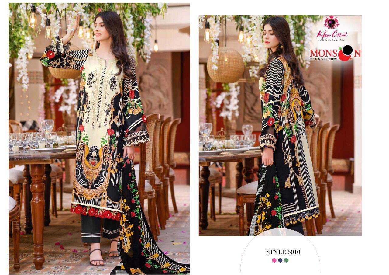 Nafisa Cotton Monsoon Vol 6 Cotton Print Salwar Suits Wholesaler Surat