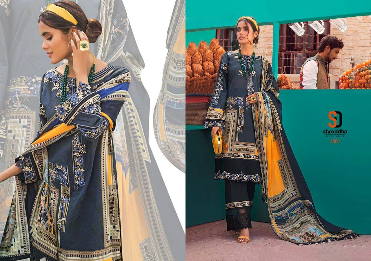 Shraddha Designer Vintage Vol 6 Lawn Cotton Print Pakistani Salwar Suits Wholesaler Surat
