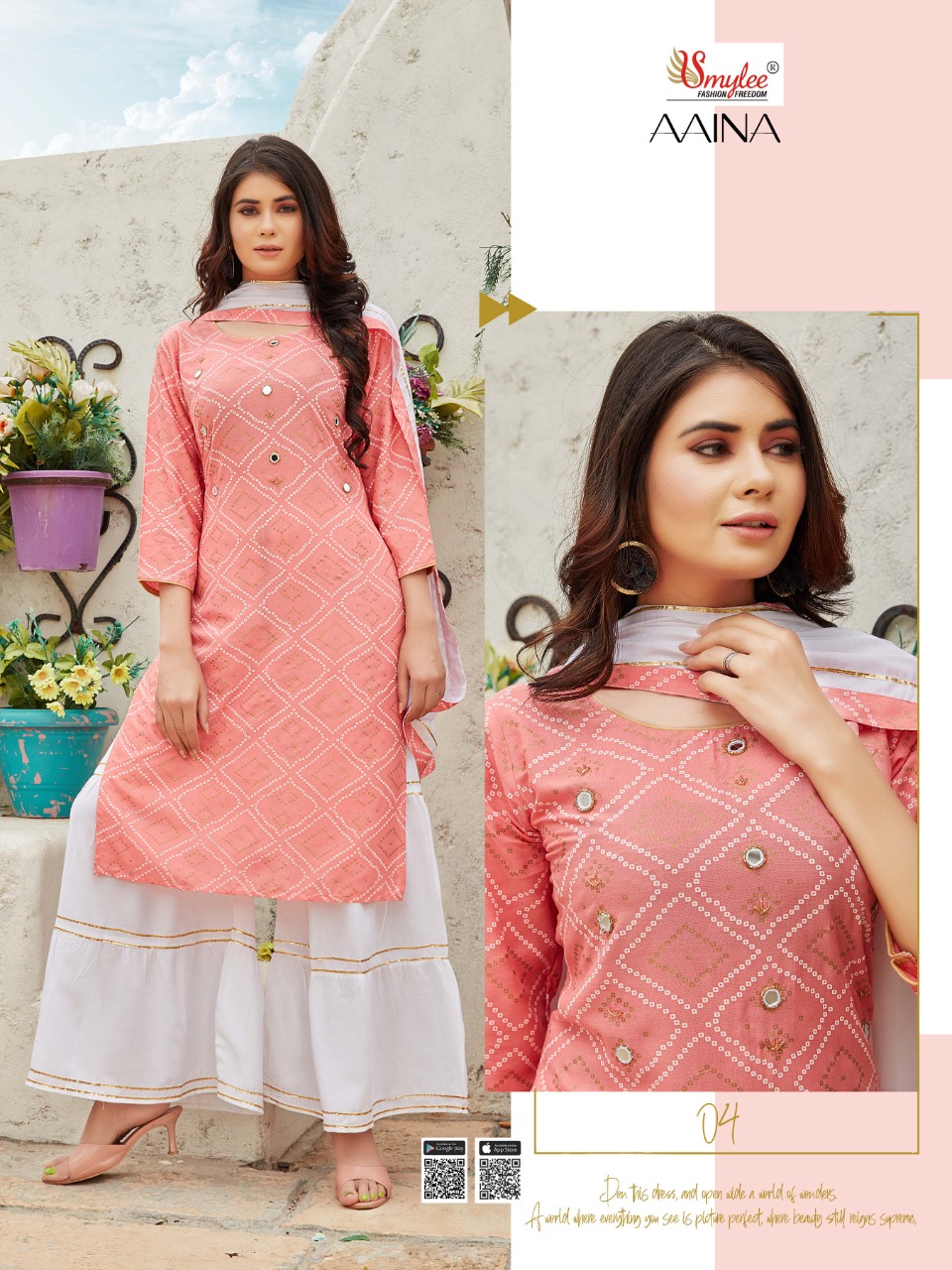 Smylee Fashion Aaina Rayon Print Readymade Kurti Wholesaler Dealer Surat